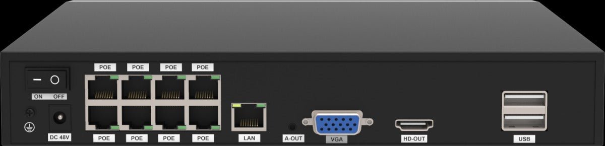 Foscam Überwachungsset FNA108E - B4 - 2T, 4K Set mit 4 Kameras PoE - Calitronshop.com